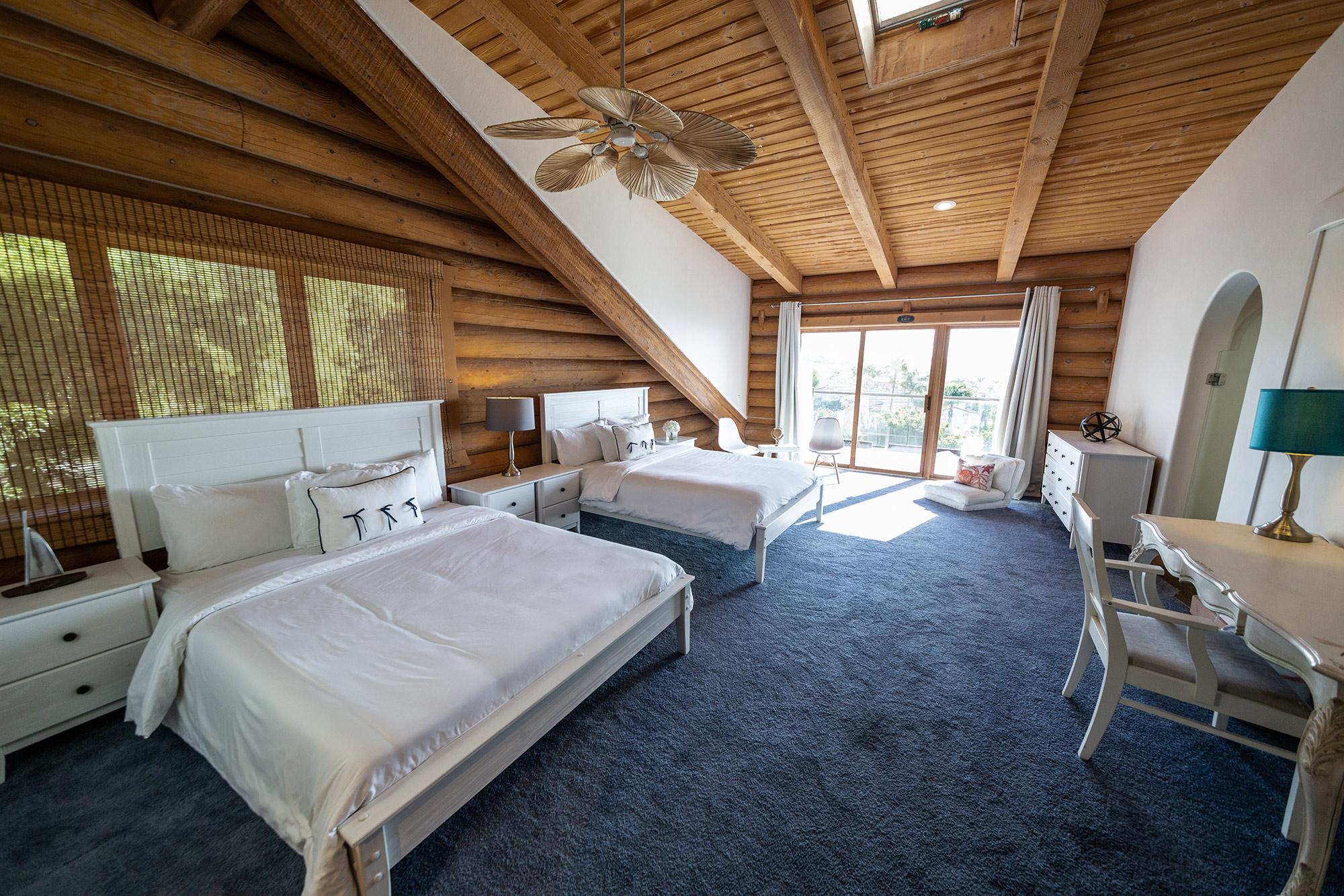 The Meadows Malibu lower cabin master bedroom