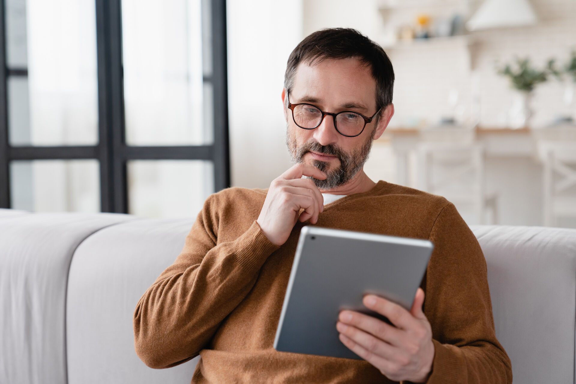 man working on computer
